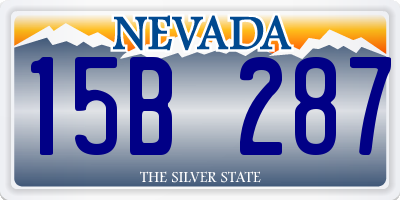 NV license plate 15B287