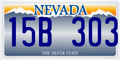 NV license plate 15B303