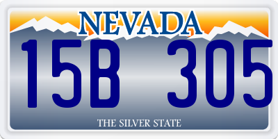 NV license plate 15B305
