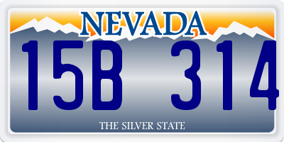 NV license plate 15B314
