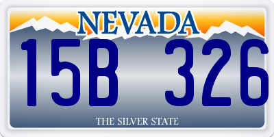 NV license plate 15B326