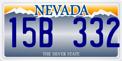 NV license plate 15B332