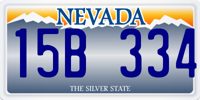 NV license plate 15B334
