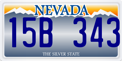 NV license plate 15B343