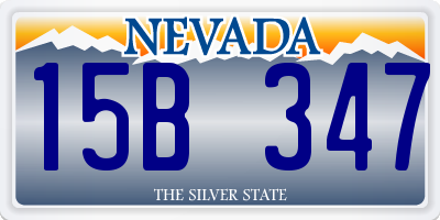 NV license plate 15B347
