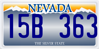 NV license plate 15B363