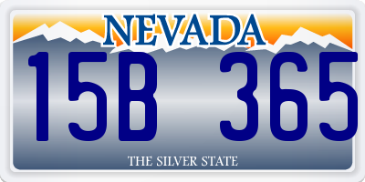 NV license plate 15B365