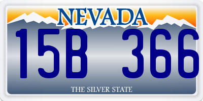 NV license plate 15B366