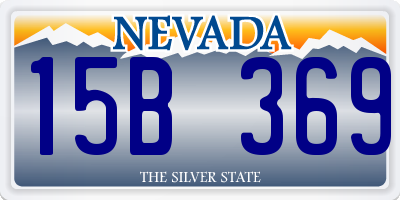 NV license plate 15B369