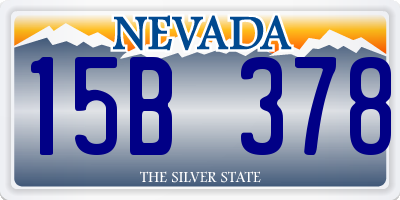 NV license plate 15B378