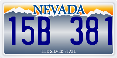 NV license plate 15B381
