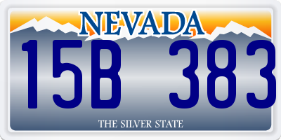 NV license plate 15B383