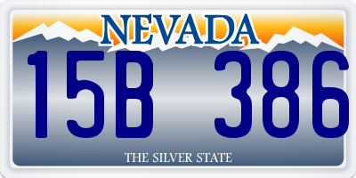NV license plate 15B386