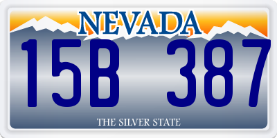 NV license plate 15B387