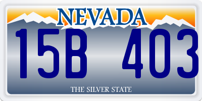 NV license plate 15B403