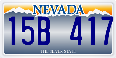 NV license plate 15B417