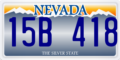 NV license plate 15B418