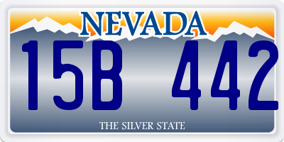 NV license plate 15B442
