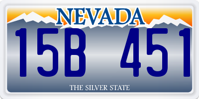NV license plate 15B451
