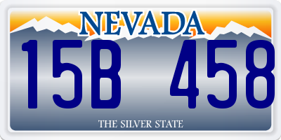 NV license plate 15B458