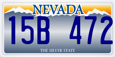 NV license plate 15B472