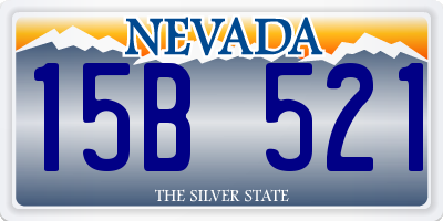 NV license plate 15B521