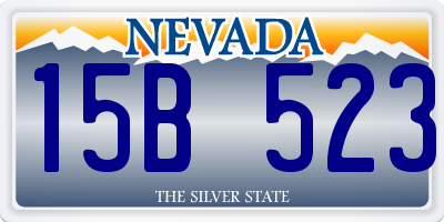 NV license plate 15B523