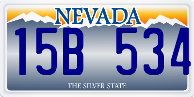 NV license plate 15B534