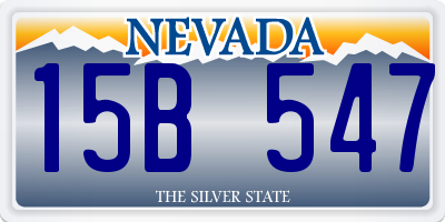 NV license plate 15B547