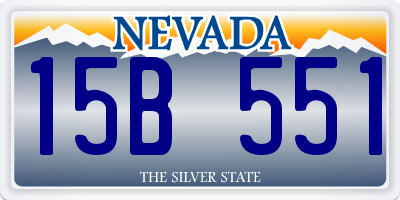 NV license plate 15B551