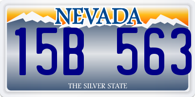 NV license plate 15B563