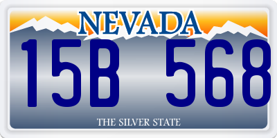 NV license plate 15B568