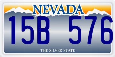 NV license plate 15B576