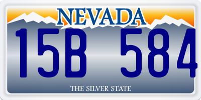 NV license plate 15B584