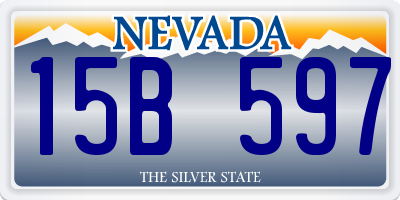 NV license plate 15B597