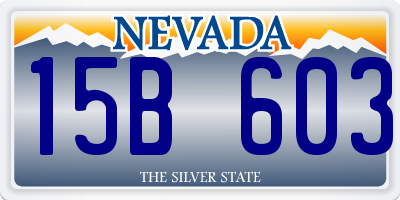 NV license plate 15B603
