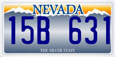 NV license plate 15B631