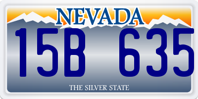 NV license plate 15B635
