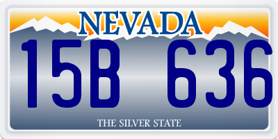 NV license plate 15B636