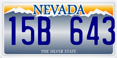 NV license plate 15B643