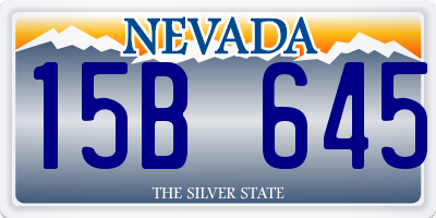 NV license plate 15B645