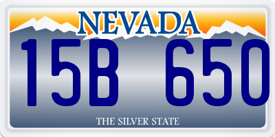 NV license plate 15B650