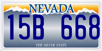 NV license plate 15B668