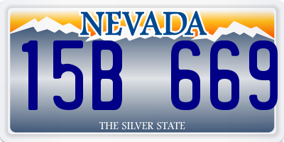 NV license plate 15B669
