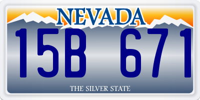 NV license plate 15B671