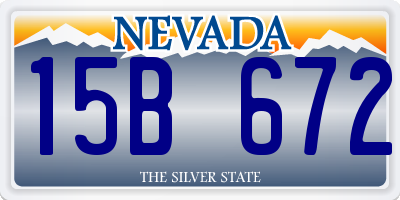 NV license plate 15B672