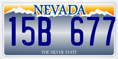 NV license plate 15B677