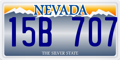 NV license plate 15B707