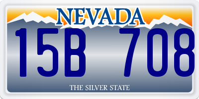 NV license plate 15B708