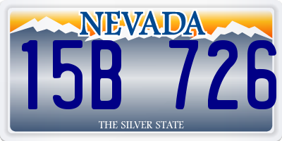 NV license plate 15B726